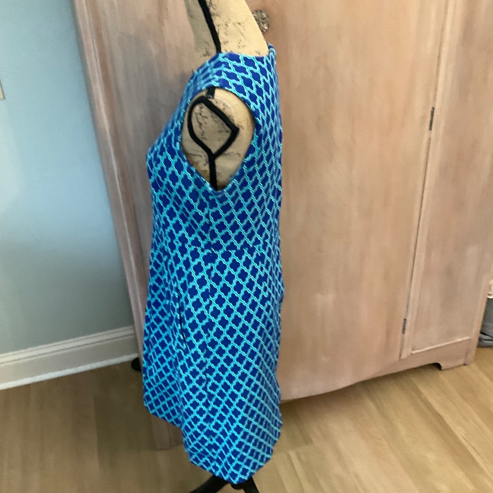 Lands' End Blue Sheath Dress Size 10 classic preppy - Picture 8 of 14
